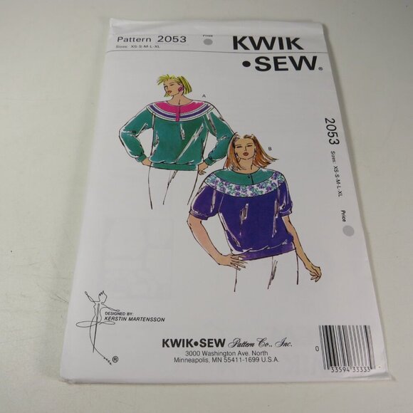 Kwik Sew 2053 Sewing Pattern UNCUT Sweatshirts NEW - Picture 2 of 5